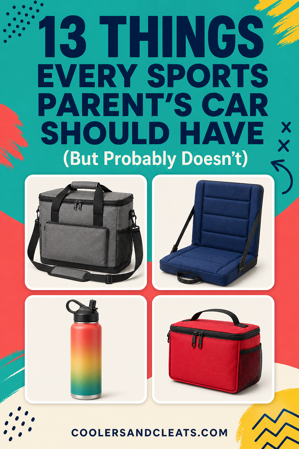 Pinterest pin: 13 things every sports parent's car should have